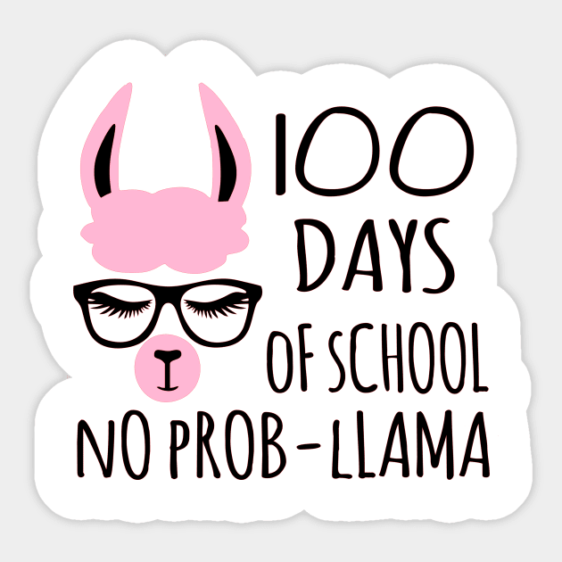 100 Days of School No Probllama Sticker by DANPUBLIC